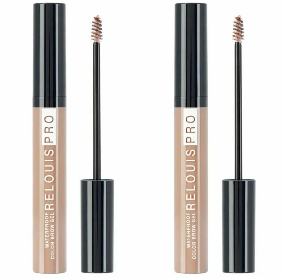 Relouis Гель для бровей водостойкий оттеночный, тон 01 Blonde, Waterproof Color Brow Gel, 2 шт.