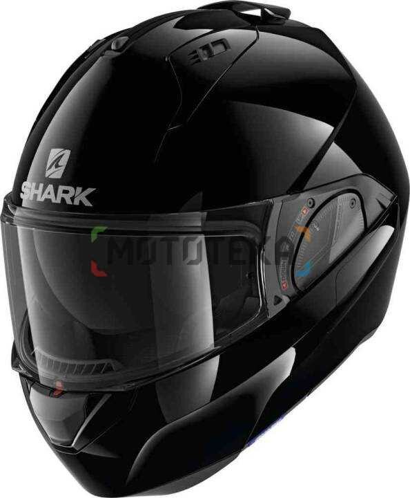 Шлем мото интеграл SHARK (Шарк) EVO ES BLANK Black Glossy S