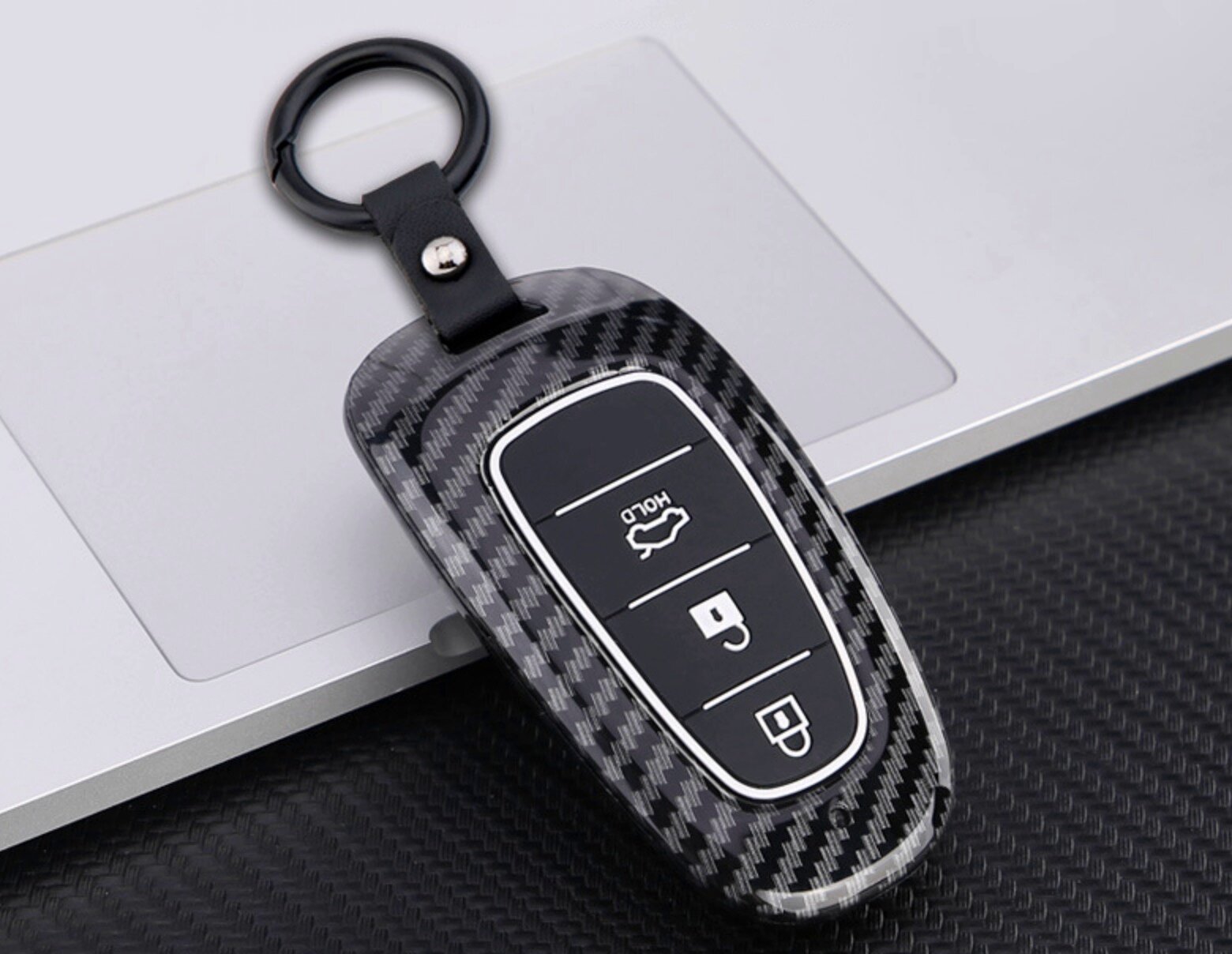 Черный защитный чехол MyPads M-163056 с брелок для smart смарт автомобильного ключа марки Hyundai CRETA Крета TUCSON NLine Туссан SANTA FE Сантаф.