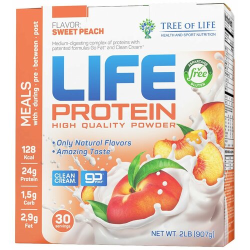 tree of life life protein 907 гр каталонский крем Tree of Life Life Protein 907 гр (персик)