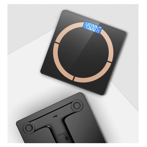 Напольные весы MyPads с высокочувствительными датчиками для мониторинга веса черные перезаряжаемые