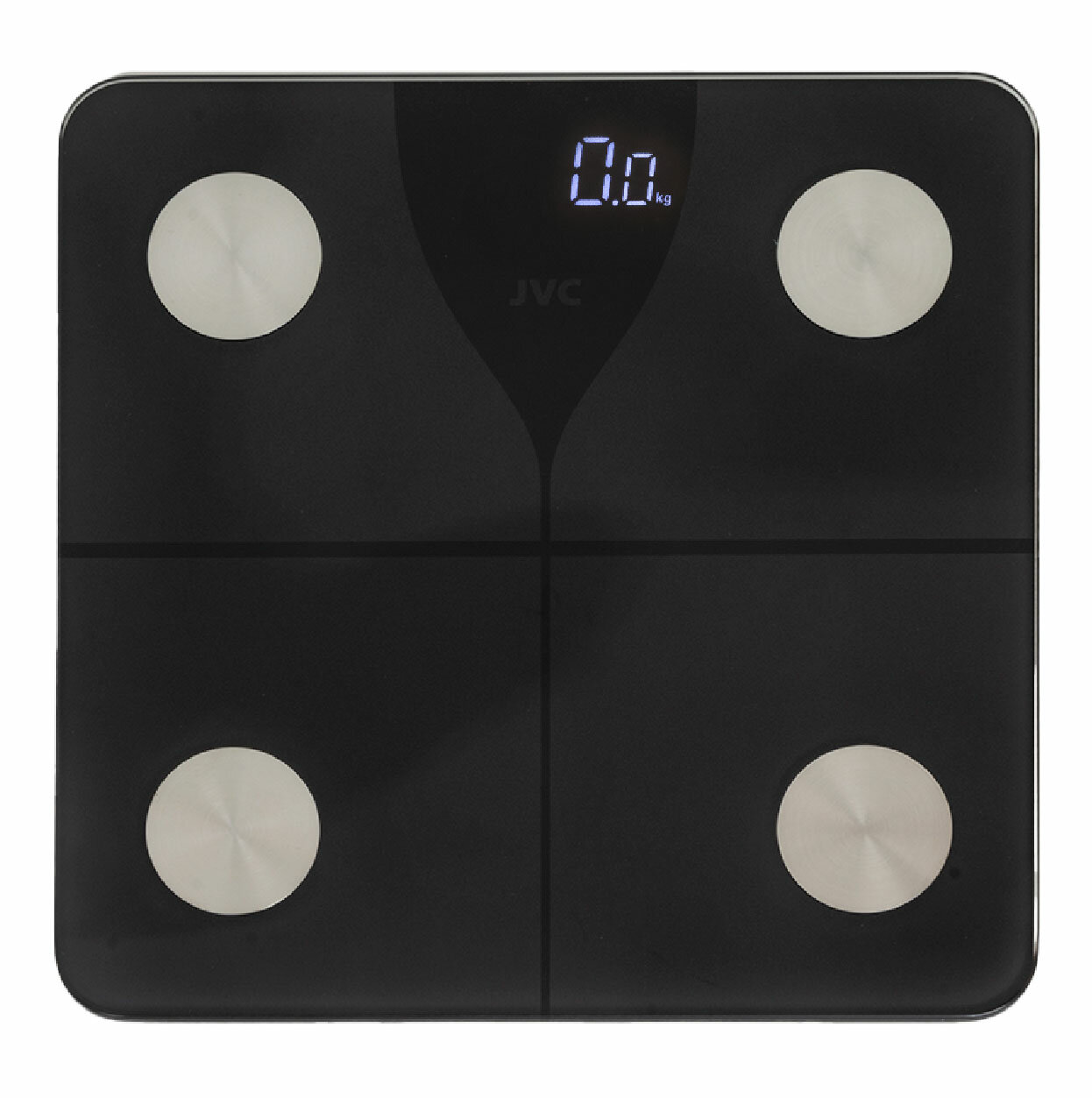 SMART напольные весы JVC управление со смартфона, до 180 кг, функции BMI, AMR, BMR, измерение жира, жидкости, мышечной и костной ткани - фотография № 1