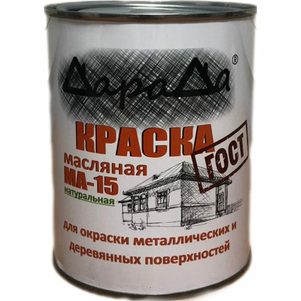 ДараДа Масляная краскаМА-15 Желтая 0,8 кг DMA15Y08