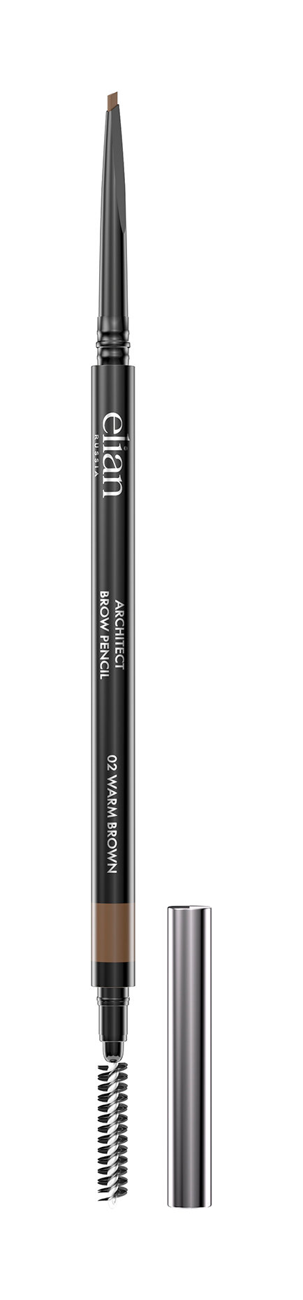 ELIAN RUSSIA Карандаш для бровей Architect Brow Pencil, 0,08 г, 02 Warm Brown