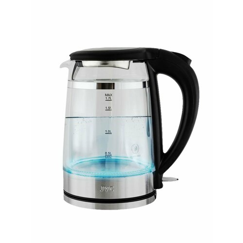 Чайник электрический стеклянный JVC 17 л двойные стенки LED подсветка контроллер STRIX автооткрывание крышки фильтр от накипи 2200 Вт 289000₽