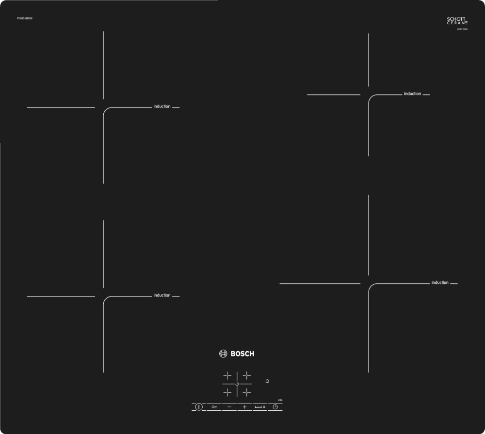 Индукционная варочная панель Bosch (PIE601BB5E)