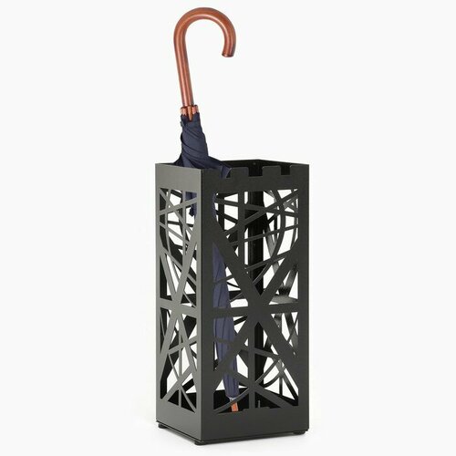 Подставка для зонтов "Абстракция" черная, 24х24х56см, "Hidde", цвет чёрный, материал металл