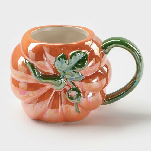 Кружка керамическая Тыква 350 мл цвет оранжевый 906₽