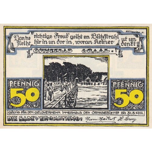 Германия (Веймарская Республика) Граль 50 пфеннигов 1922 г. (3)