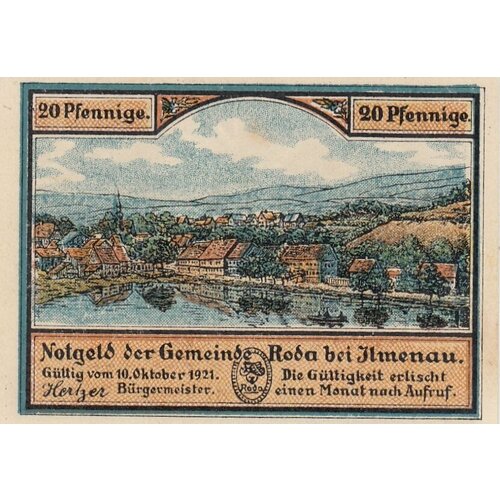 Германия (Веймарская Республика) Рода 20 пфеннигов 1921 г. (8) германия веймарская республика рода 10 пфеннигов 1921 г 8 3