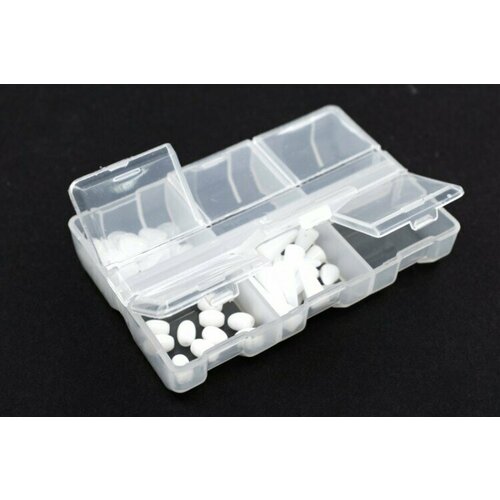 Контейнер для мелочей прямоугольный 6 ячеек 9х6х18см цвет ассорти пластиковый 1005-041 1шт 241₽