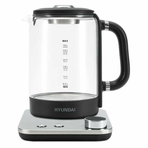 Чайник электрический Hyundai HYK-G5401 2200Вт серый и серебристый 997000₽