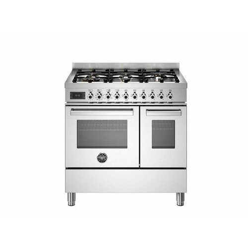PRO96L2EXT Варочный центр Bertazzoni 6 газовых конфорок два многофункциональных электрических шкафа 90 см Нержавеющая сталь 47590000₽