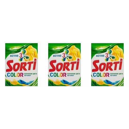 Sorti Порошок стиральный Color, 350 г, 3 шт