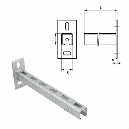 фото Консоль стеновая Walraven BIS RapidRail (BUP1000) - профиль WM2 (30x30 мм, длина 400 мм)