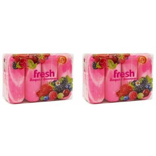 Fresh крем-мыло ягодная фантазия, 4х75г,2 шт