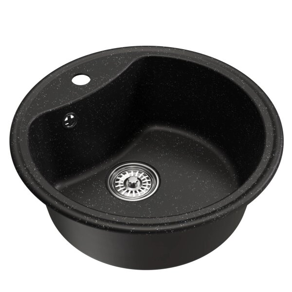 Мойка кухонная Mixline ML-GM09 51х51, черная - фото №1