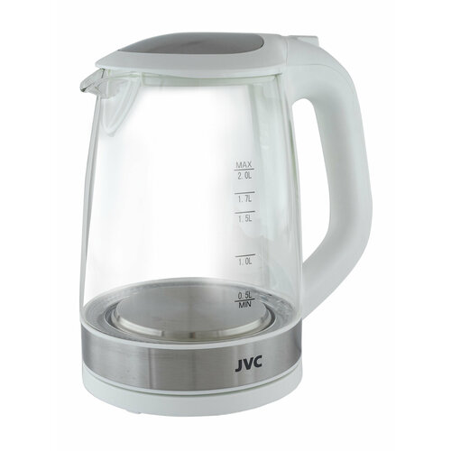 Чайник электрический стеклянный JVC 2 л открывание крышки кнопкой индикация включения 2200 Вт 199000₽