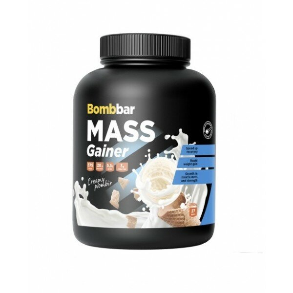 Bombbar Mass GAINER 2700 gr, 27 порции(й), сливочный пломбир