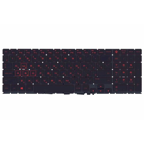 Клавиатура для HP Omen 15-dc0019ur ноутбука с красной подсветкой