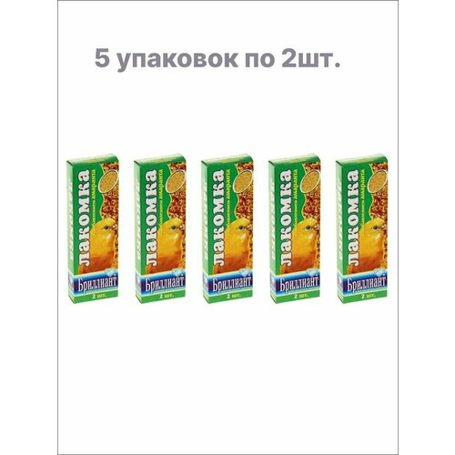 Бриллиант Лакомство для попугаев Лакомка с амарантом, 5х80 гр