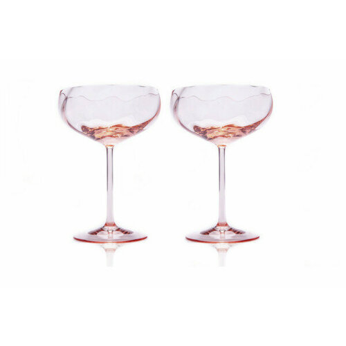 Набор креманок для шампанского Anna Von Lipa Лиму 220 мл, 2 шт, стекло хрустальное, розовый