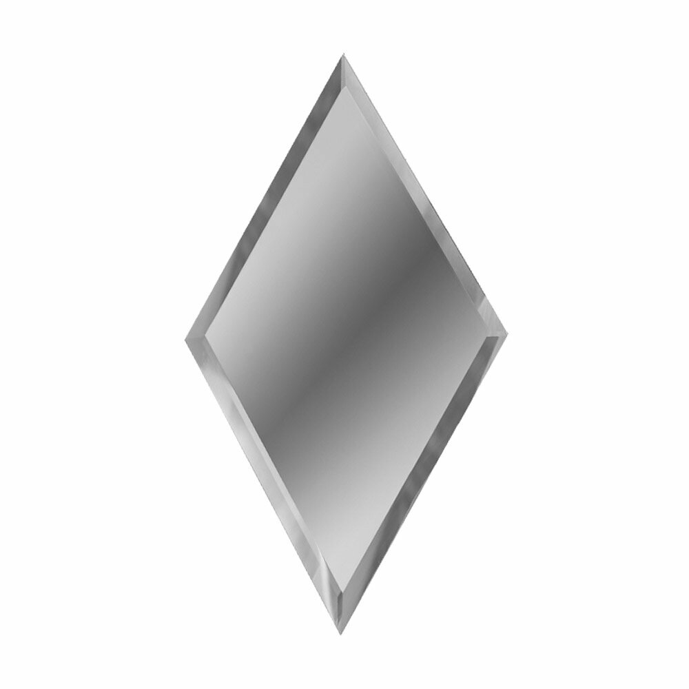 фото Плитка зеркальная четырехугольная 200х340х4 мм Дом стекольных технологий серебряная с фацетом