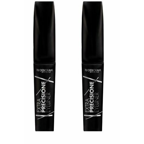 Подводка для век жидкая, Deborah Milano, Extra Precisione Eyeliner, тон черный, 5 мл, 2 шт