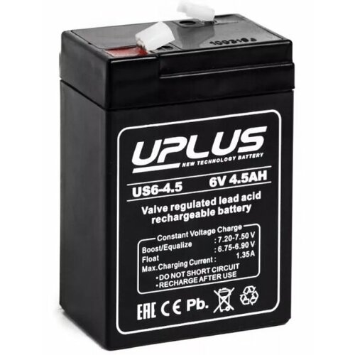 Аккумулятор для ИБП и прочего электрооборудования UPLUS US-General Purpose US6-4.5 6V 4.5 А/ч (70x47x106) AGM