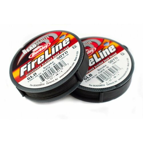 Нить FireLine 6LB, цвет smoke grey, толщина 0,006 (0,15мм), длина 50YD, 1024-006, 1 катушка