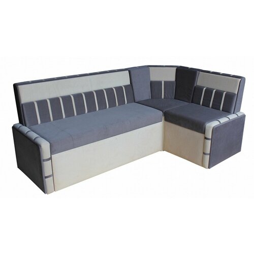 Кухонный диван Дельта угловой Серый, механизм Дельфин