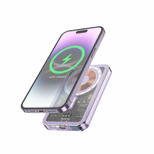 Аккумулятор внешний HOCO Q14 Ice Crystal 5000mAh PD20W цвет фиолетовый 223900₽