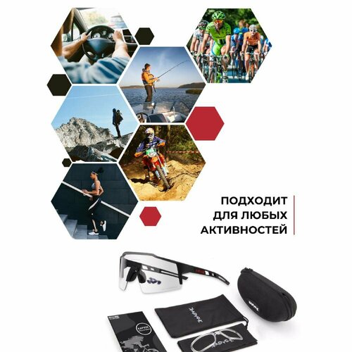 фото Солнцезащитные очки kapvoe, черный, серый