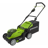 Аккумуляторная газонокосилка Greenworks G24X2LM41 2512607, 4 А·ч, без АКБ и ЗУ, 41 см