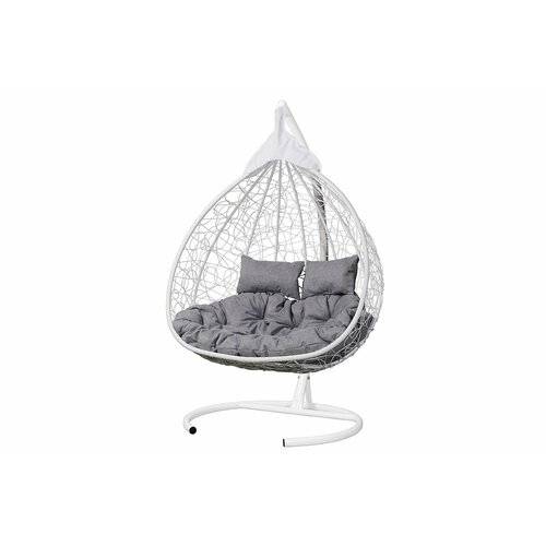 подвесное кресло кокон двухместное laura outdoor fisht белое бордовая подушка полиэстер Кресло-кокон подвесное Hoff Fisht