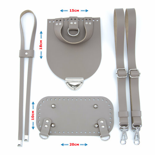 Кожаная фурнитура для вязания мини рюкзака, цвет капучино