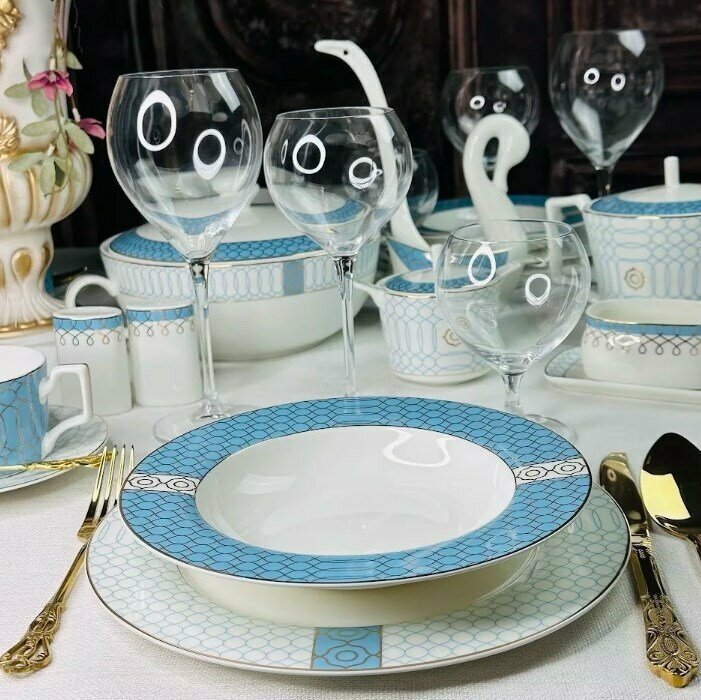 Обеденный сервиз 30пр. Тиффани Костяной фарфор 145-570 118-145-570