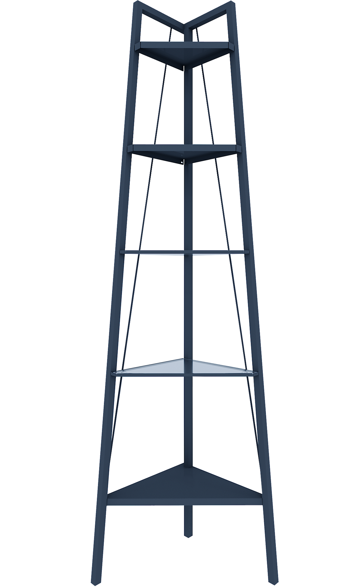 фото Стеллаж для ванной комнаты угловой Ferro 35х35х170 см цвет черный