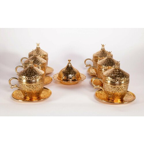 Золотой Кофейный набор на 6 персон с подносом 13395₽