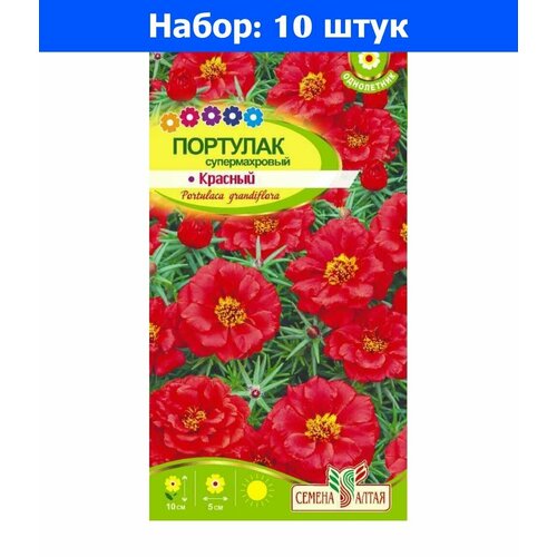 Портулак Супермахровый Красный 0,1 г (Сем Алт) - 10 пачек семян