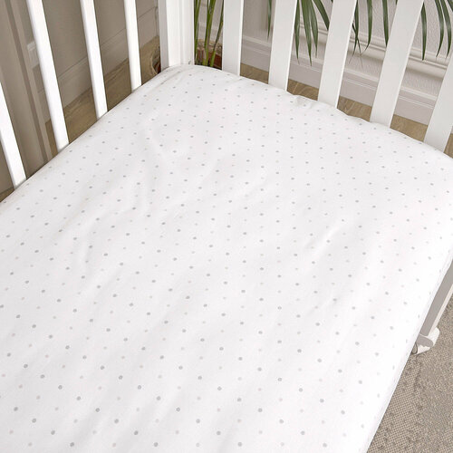 Простынь на резинке бязь 120x60, в детскую кроватку, простыни натяжные, простыня на резинке