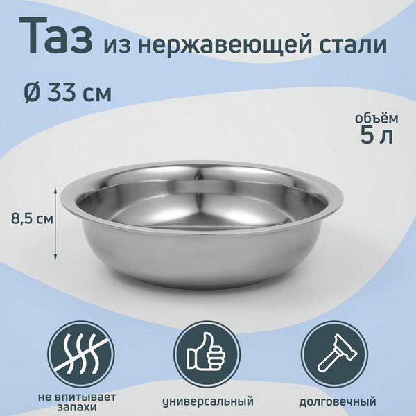 Таз из нержавеющей стали для варки варенья — купить по низкой цене на ...