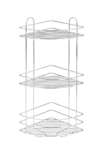 Полка для ванной ЧМЗ Лидер 501-006-02 угловая трехъярусная 22.5х22.5х58 см цвет хром