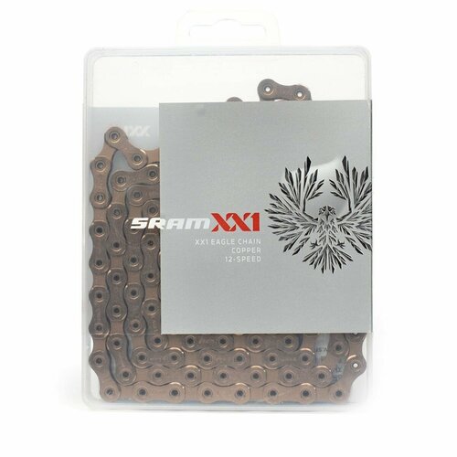 Цепь Sram XX1 Eagle Copper 12-speed 126 звеньев цепь sram pc xx1 eagle rainbow 12 ск hollowpin полые пины с замочком 126 зв