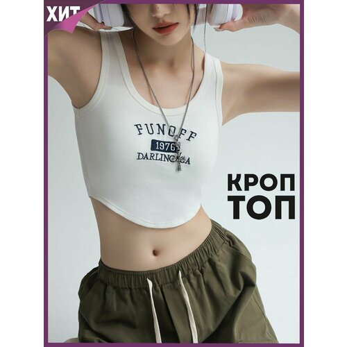 фото Кроп-топ размер 38/42, белый ladygaga