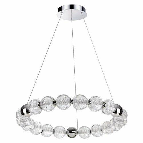 Подвесная люстра Odeon Light Crystal 5007/60L, LED, 60Вт, кол-во ламп:1шт, Хром