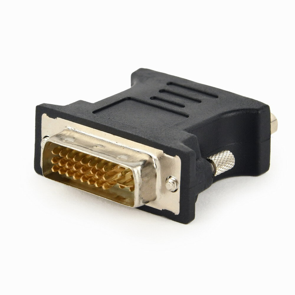 Переходник DVI-VGA Cablexpert A-DVI-VGA-BK (29M/15F, черный, пакет) (A-DVI-VGA-BK)