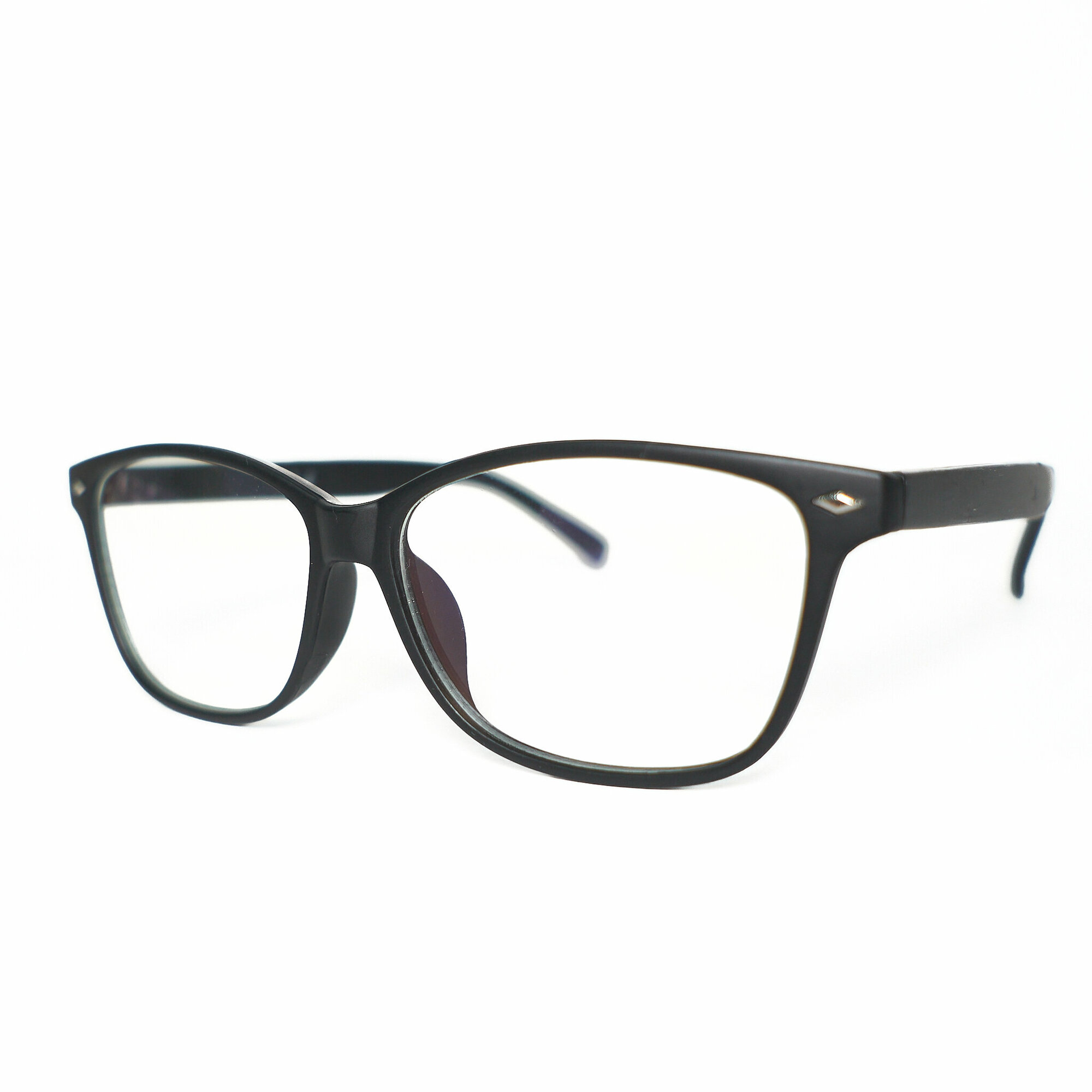 Имиджевые очки. Очки для компьютера, черные, пластик. Прозрачные.
