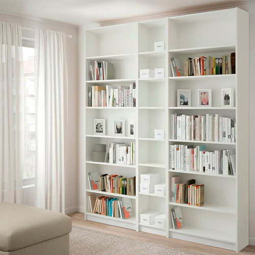 Стеллаж Билли 06 IKEA Белый Фасадный 0101