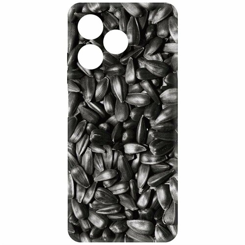 Чехол-накладка Krutoff Soft Case Семечки для Realme C51 черный чехол накладка krutoff soft case семечки для realme 12 pro 5g черный